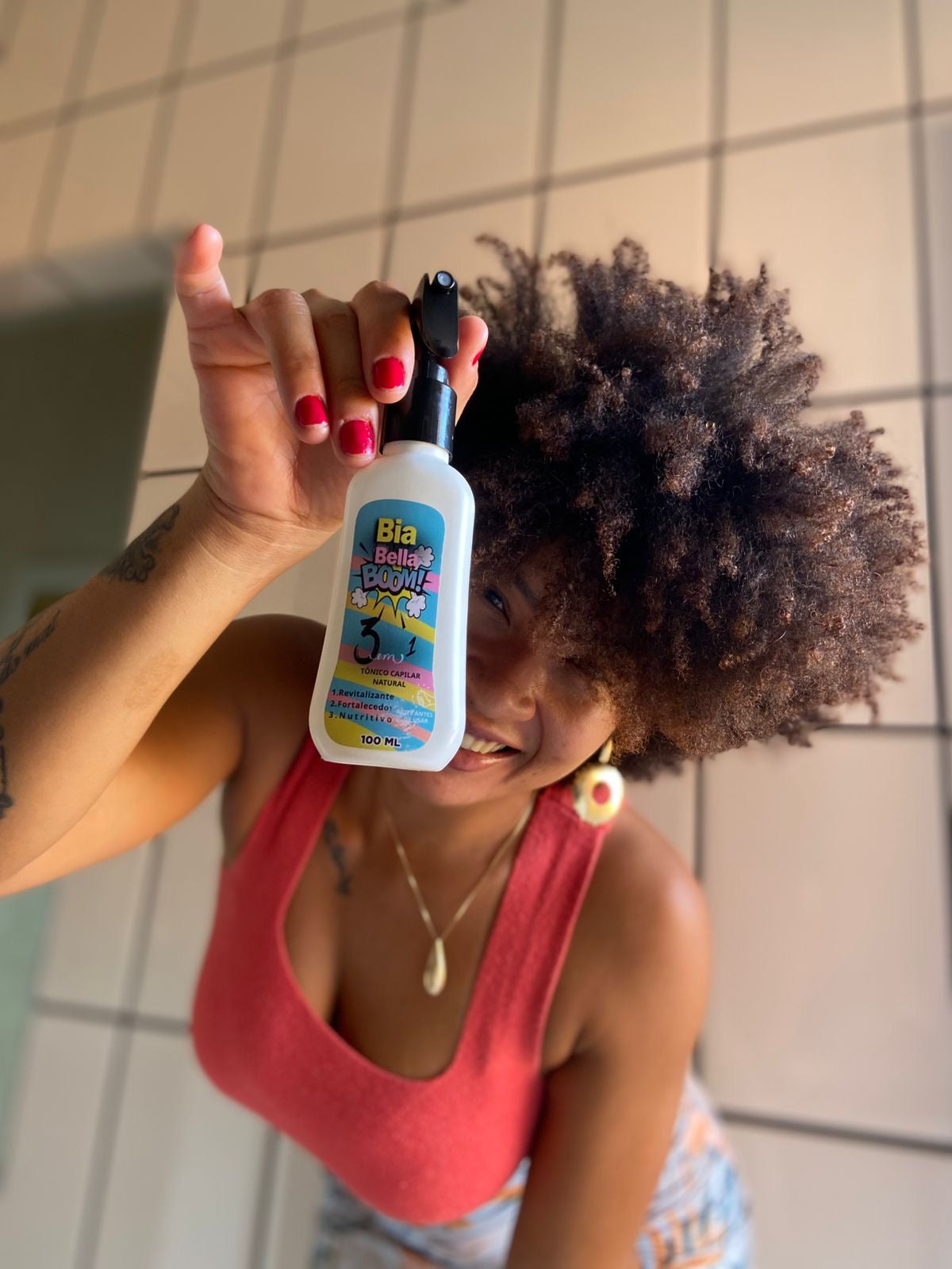 Tônico Capilar Cresce Cabelo BiaBellaBooM - 100 ml